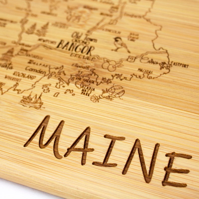Totally Bamboo A Slice of Life Maine State Serving and Cutting Board, 11" x 8.75" - Image 3